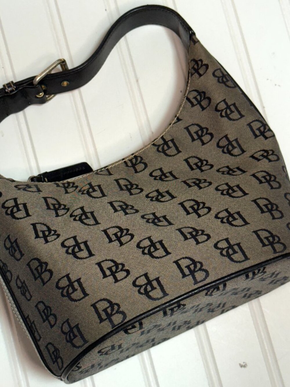 Dooney & Bourke DB Monogram Y2K Bucket Mini Shoulder Bag w Tag - Picture 4 of 14